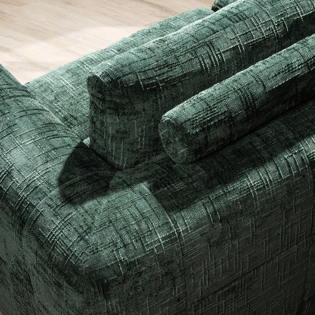 109" Green Boneless Couch