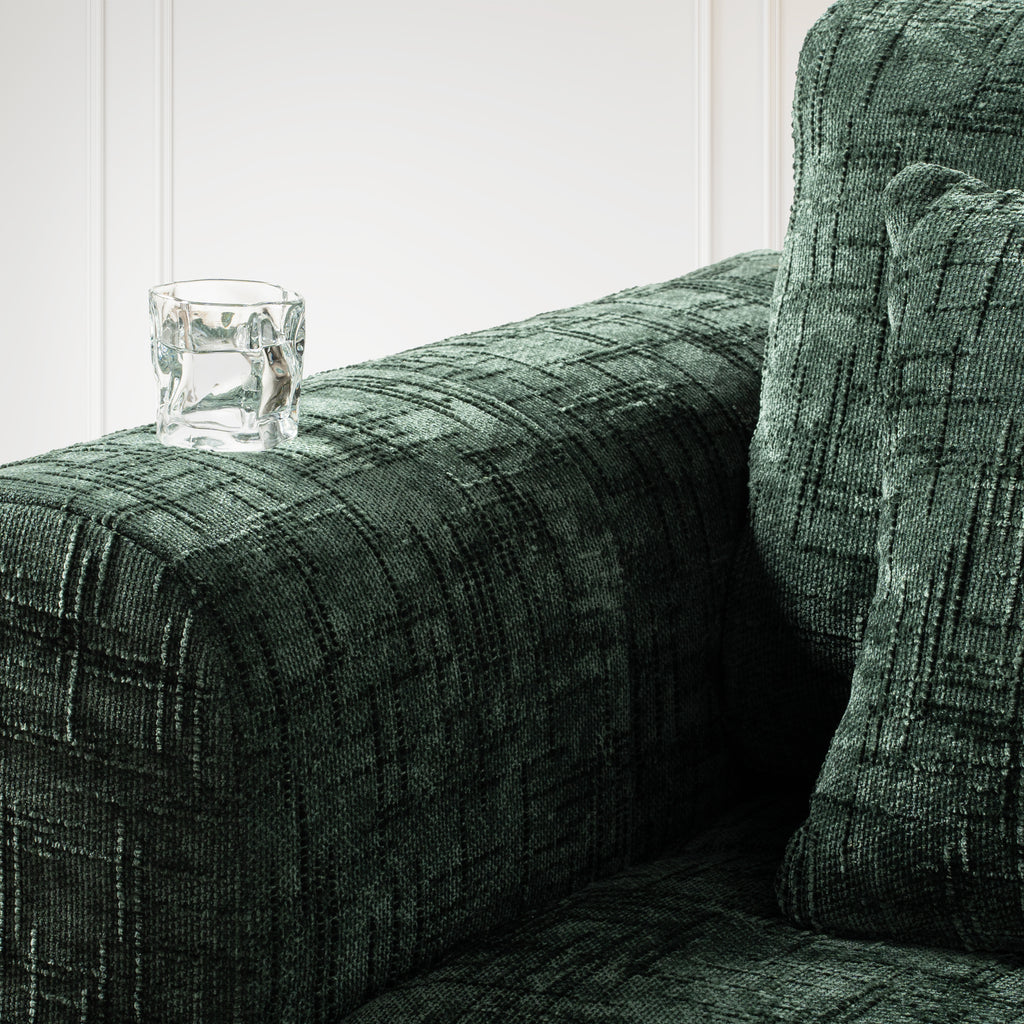 109" Green Boneless Couch