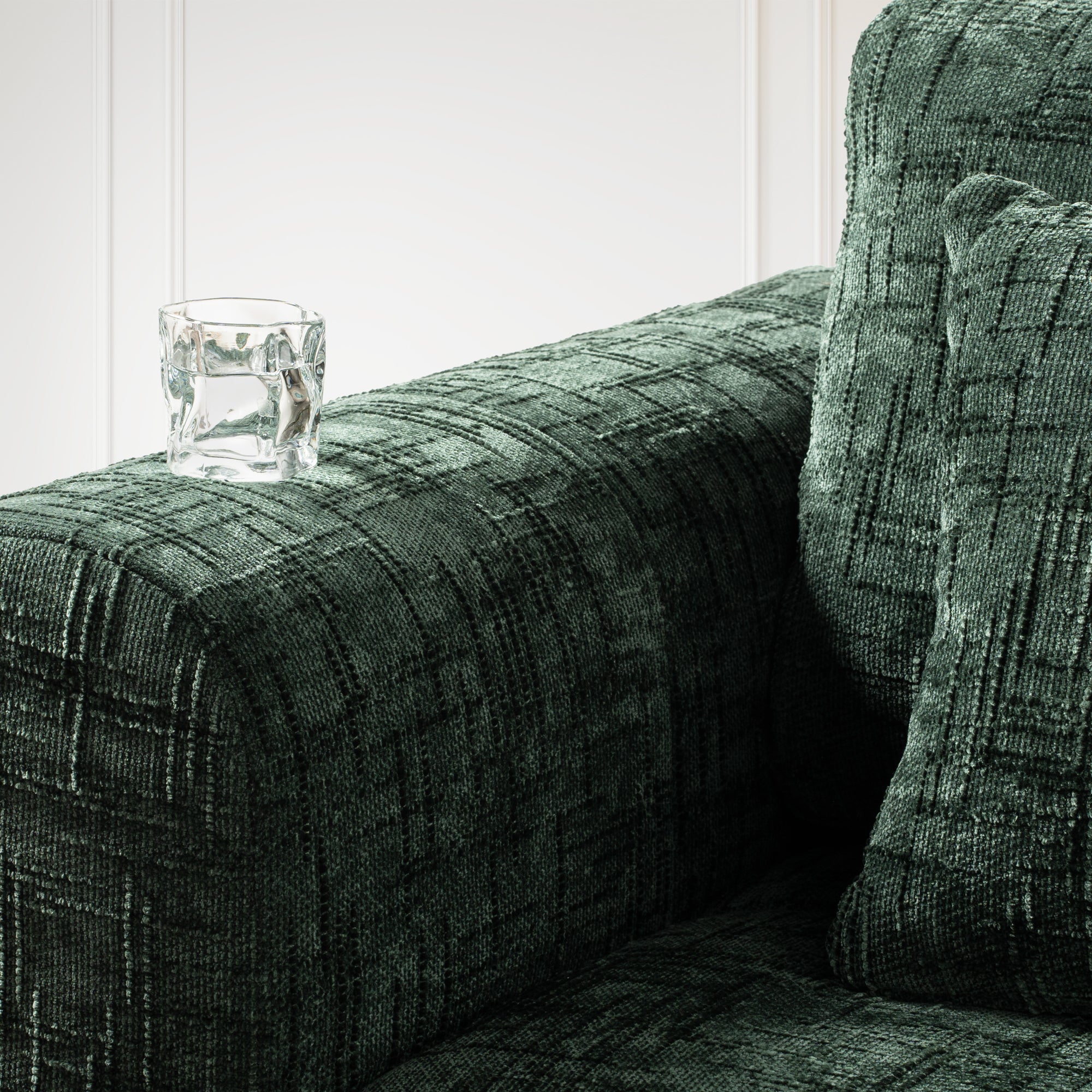 109" Green Boneless Couch