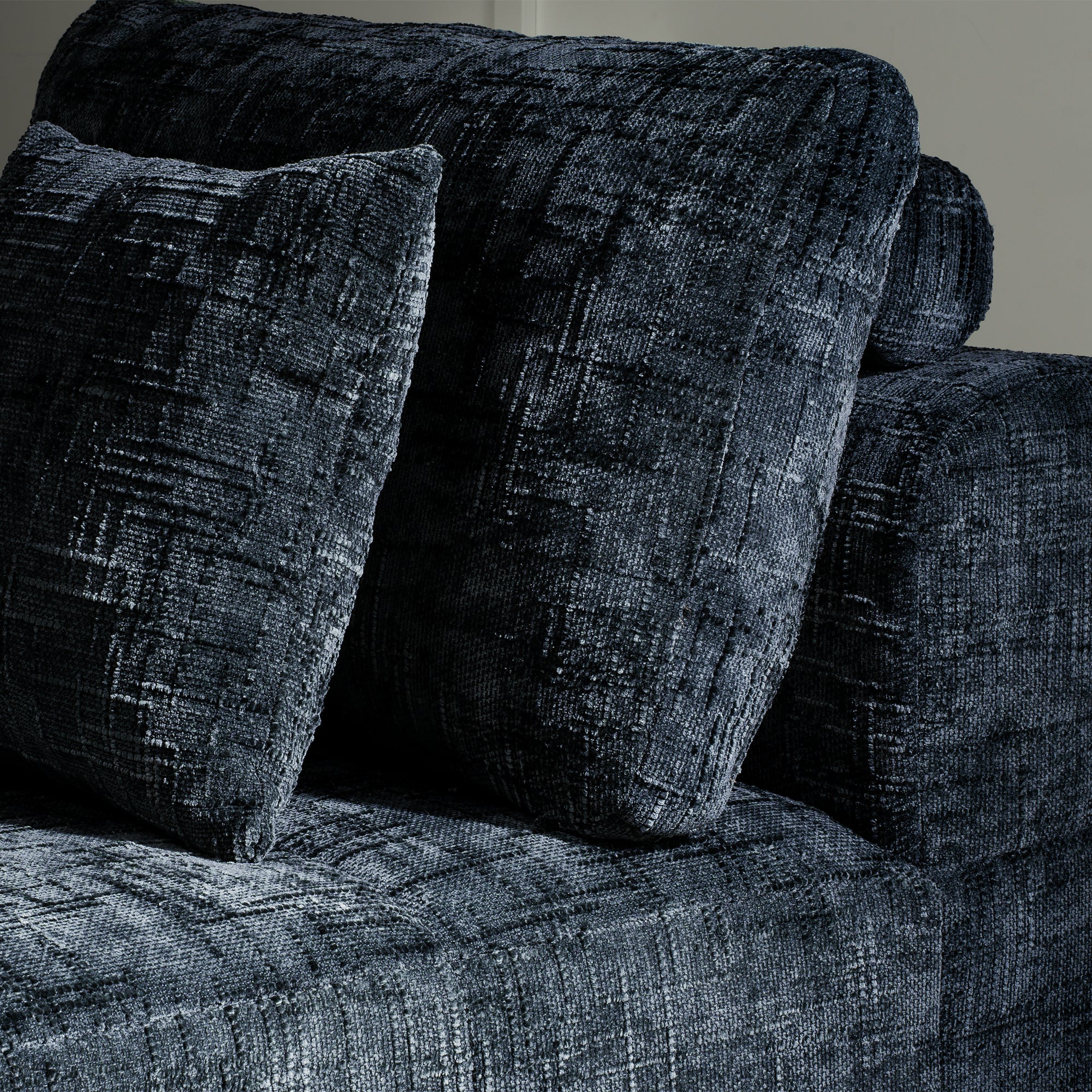 109" Blue Boneless Couch