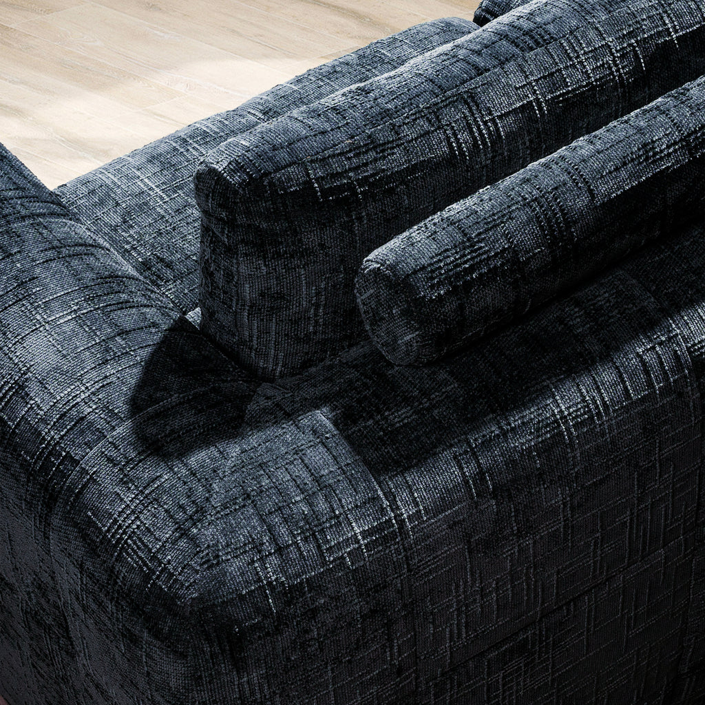 109" Blue Boneless Couch