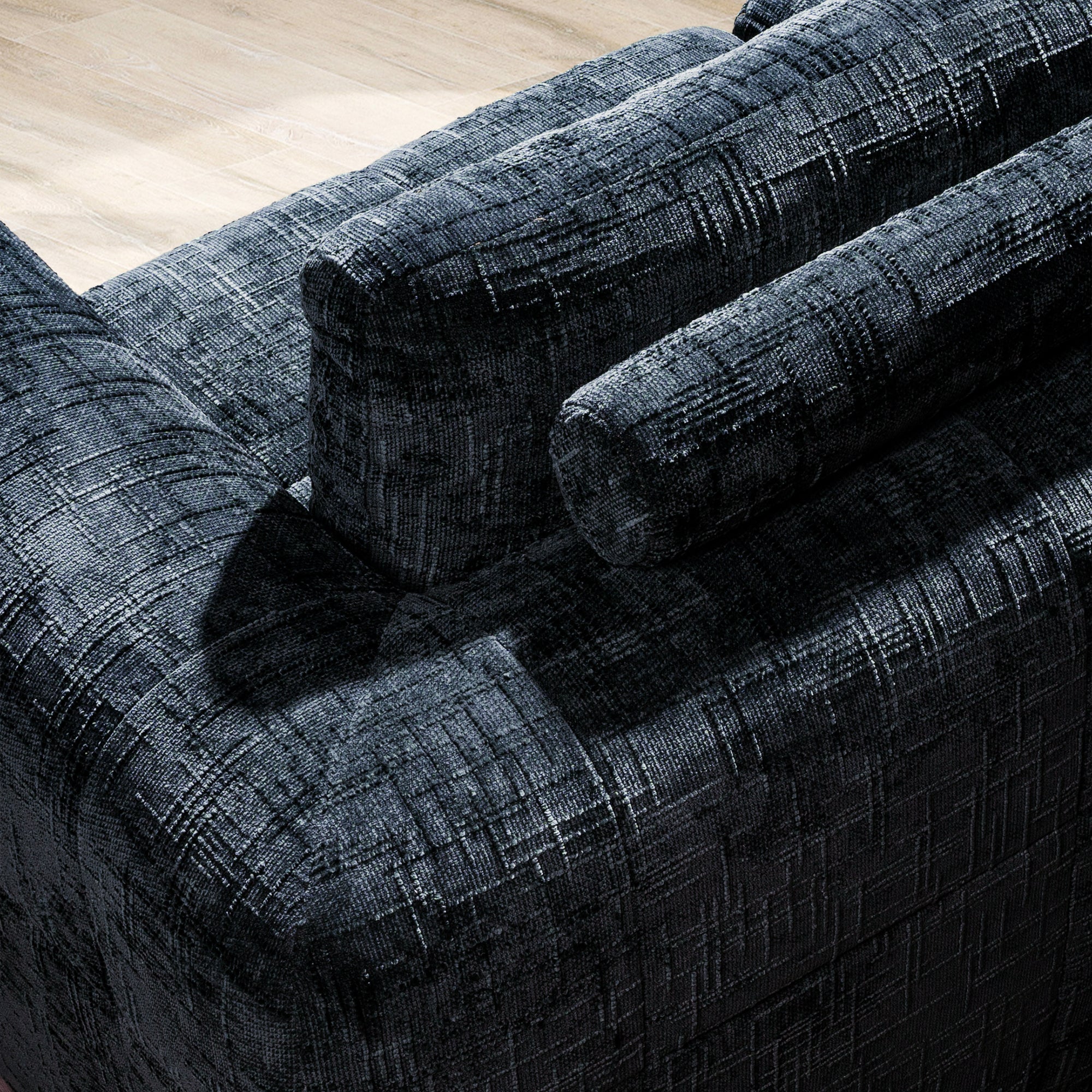 109" Blue Boneless Couch