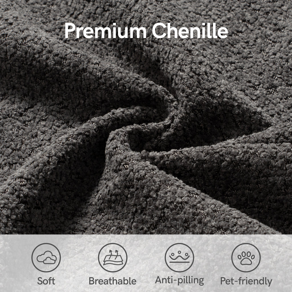 112" Grey Boneless Couch