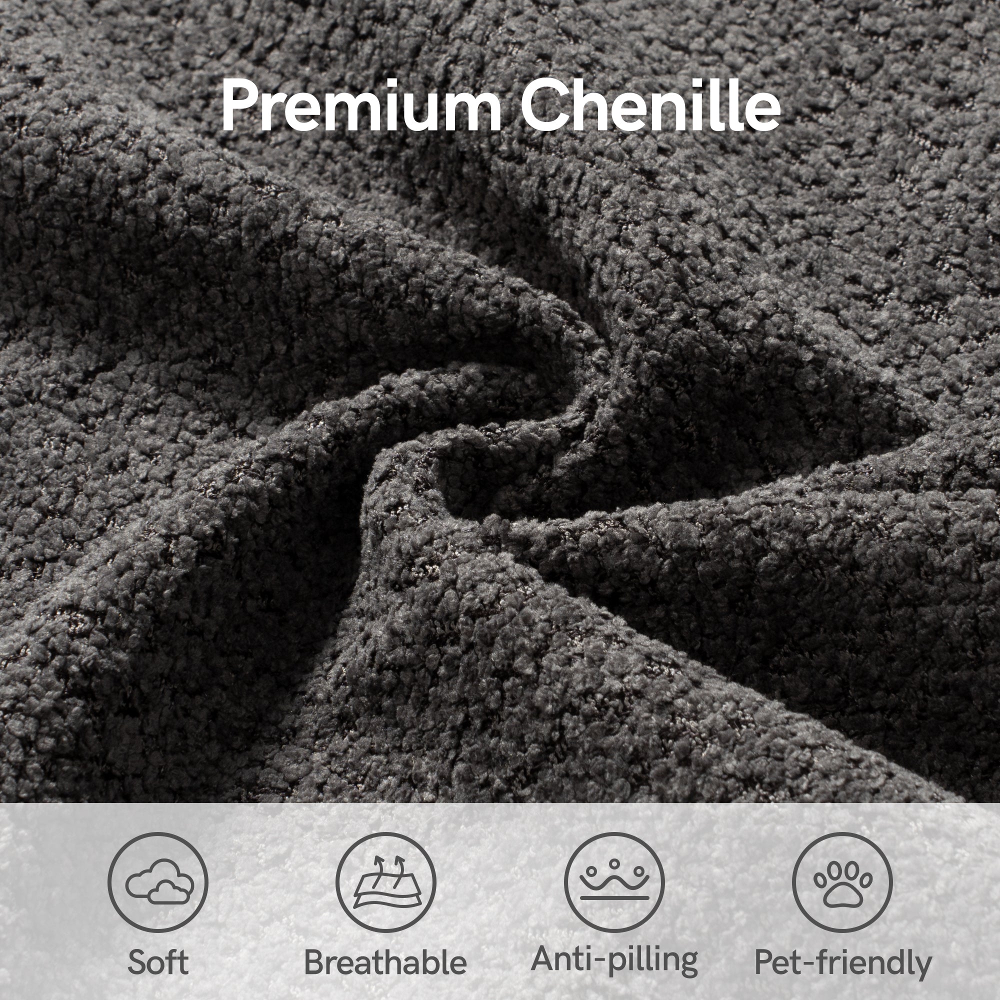 112" Grey Boneless Couch